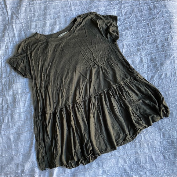 Truly Madly Deeply Green Dusty Road Peplum Tee - Picture 4 of 6